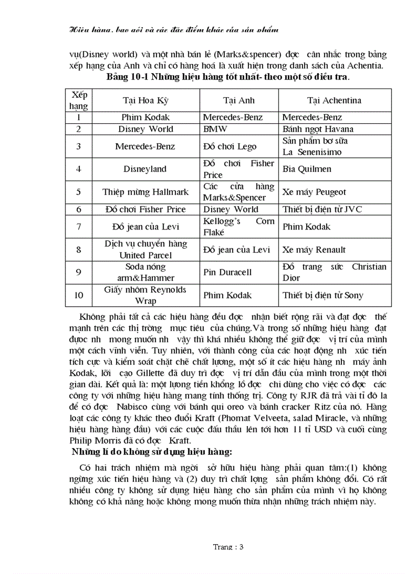 image for page Hiệu hàng bao gói và các đặc điểm khác của sản phẩm 1