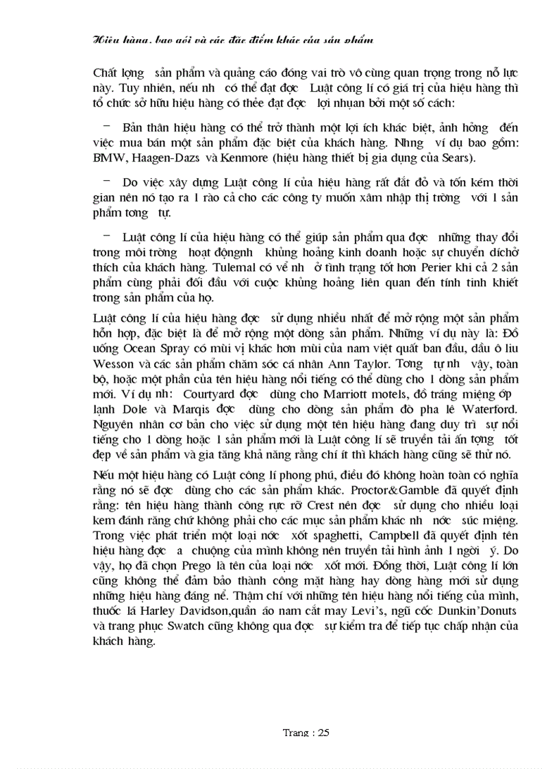 image for page Hiệu hàng bao gói và các đặc điểm khác của sản phẩm 1