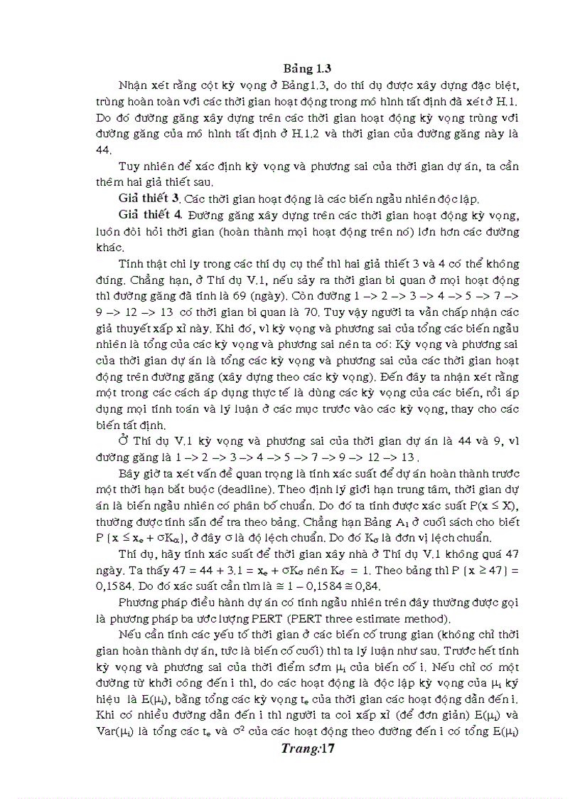 image for page Điều hành dự án bằng phương pháp PERT PCM và ứng dụng giải bài toán lập lịch thi công công trình