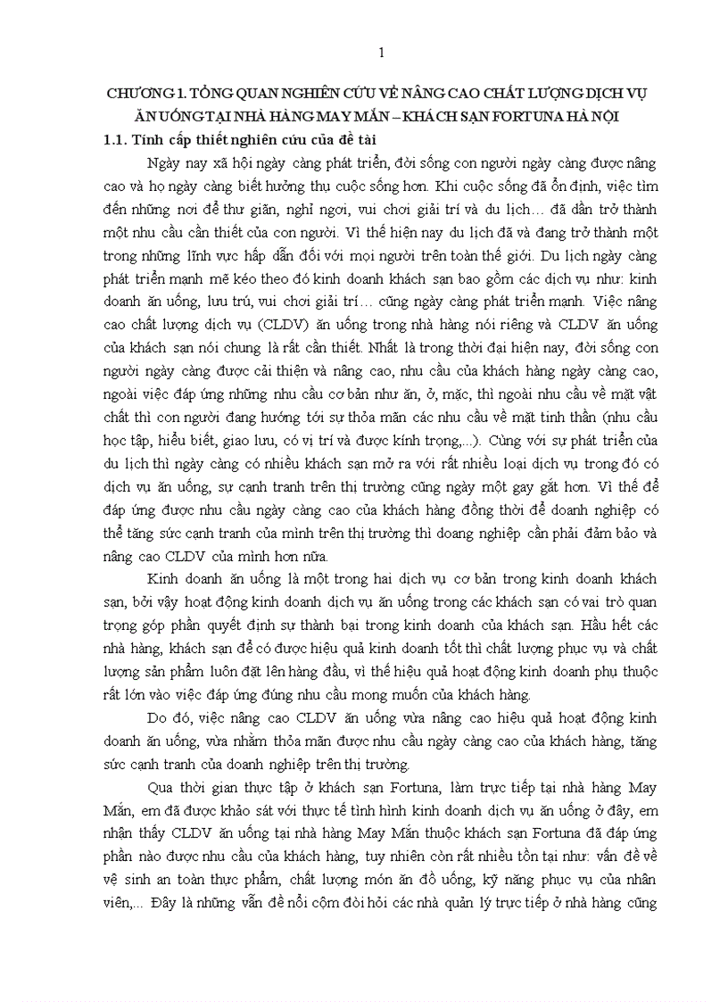 image for page Đề xuất một số giải pháp và kiến nghị nhằm nâng cao chất lượng dịch vụ ăn uống tại nhà hàng May Mắn Khách sạn Fortuna Hà Nội