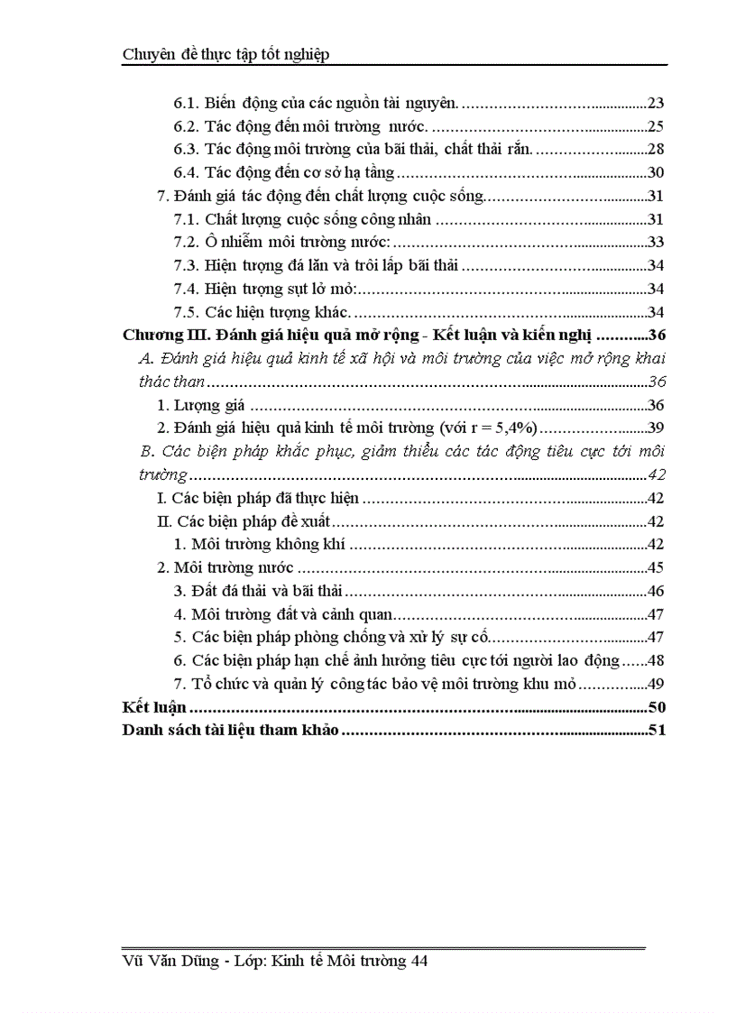 image for page Đánh giá hiệu quả kinh tế xã hội môi trường của dựán mở rộng khai thác mỏ than Núi Béo