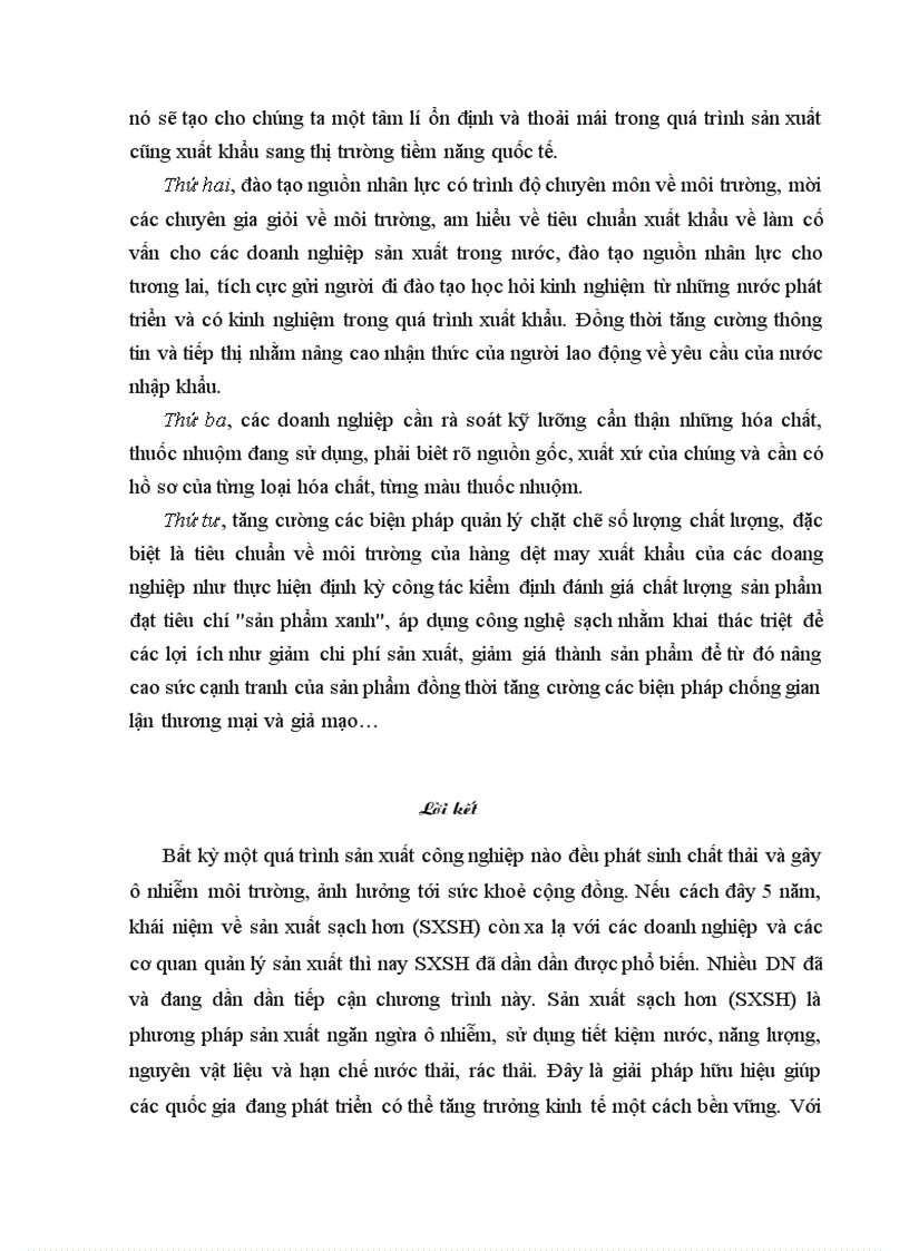 image for page Các rào cản môi trường đối với hàng dệt may xuất khẩu Việt Nam