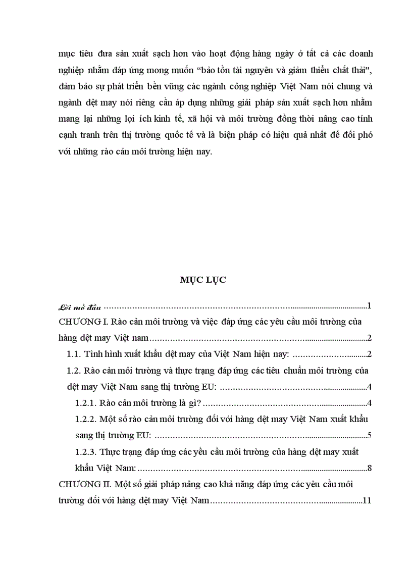 image for page Các rào cản môi trường đối với hàng dệt may xuất khẩu Việt Nam