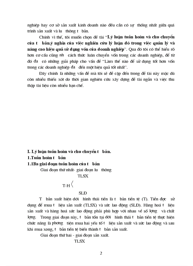 image for page Lý luận tuần hoàn và chu chuyển của tư bản ý nghĩa của việc nghiên cứu lý luận đó trong việc quản lý và nâng cao hiệu quả sử dụng vốn của doanh nghiệp 1
