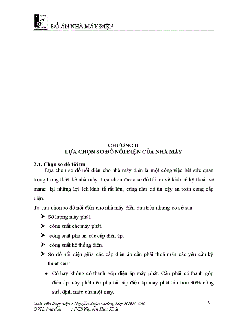 image for page Đồ án nhà máy điện 1