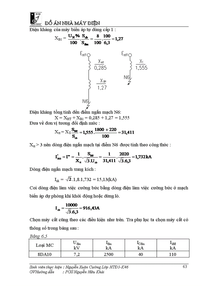 image for page Đồ án nhà máy điện 1