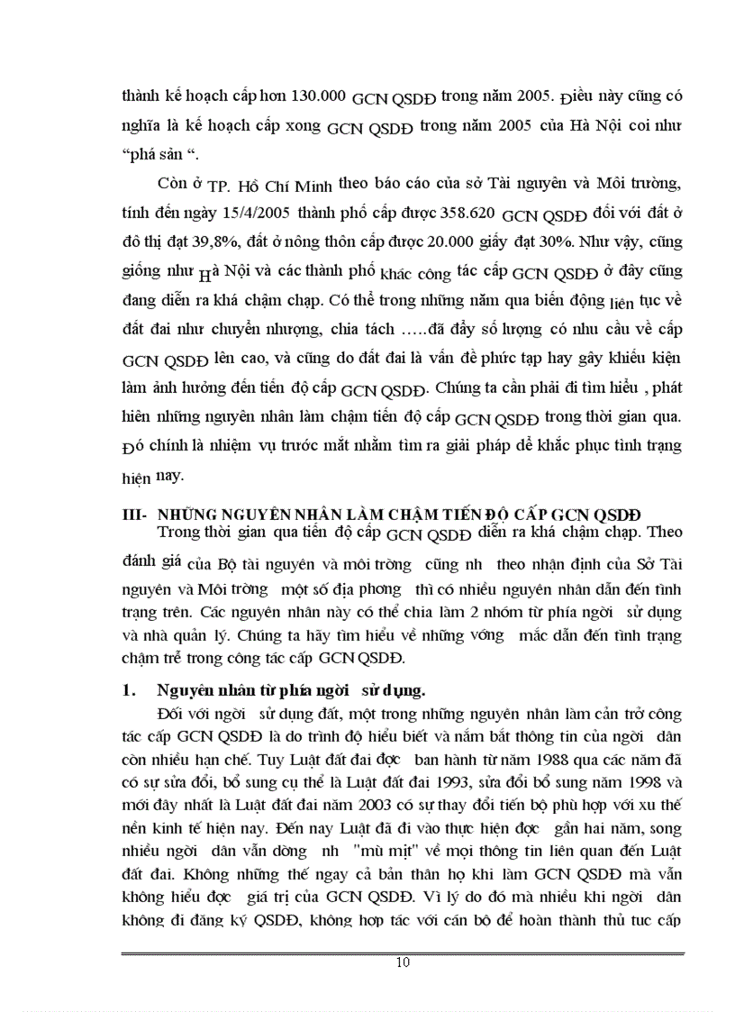 image for page Những nguyên nhân làm chậm tiến độ cấp giấy chứng nhận quyền sử dụng đất đối vối đất ở 1