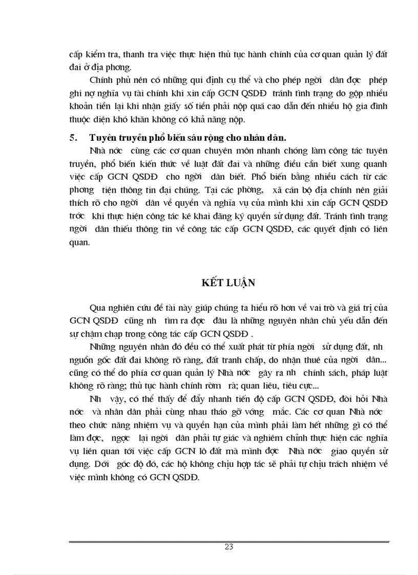 image for page Những nguyên nhân làm chậm tiến độ cấp giấy chứng nhận quyền sử dụng đất đối vối đất ở 1