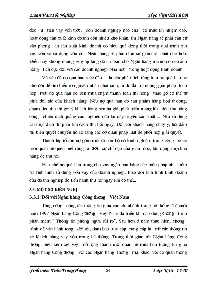 image for page Một số giải pháp nâng cao hiệu quả cho vay đối với doanh nghiệp nhà nước tại Ngân hàng công thương Ba Đình