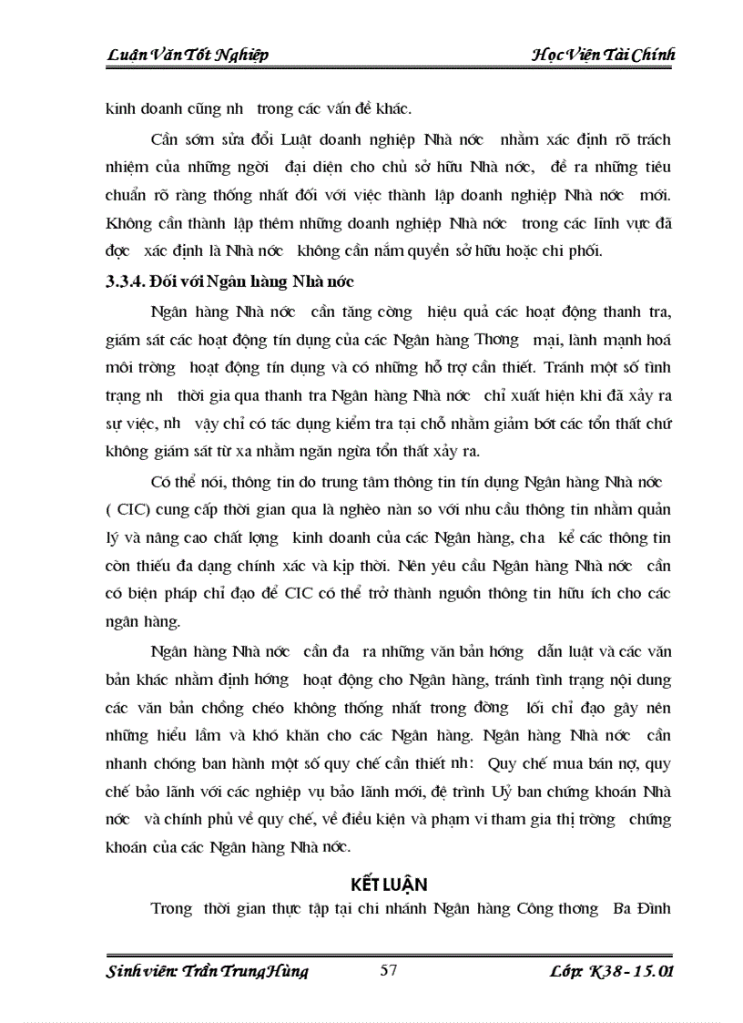 image for page Một số giải pháp nâng cao hiệu quả cho vay đối với doanh nghiệp nhà nước tại Ngân hàng công thương Ba Đình