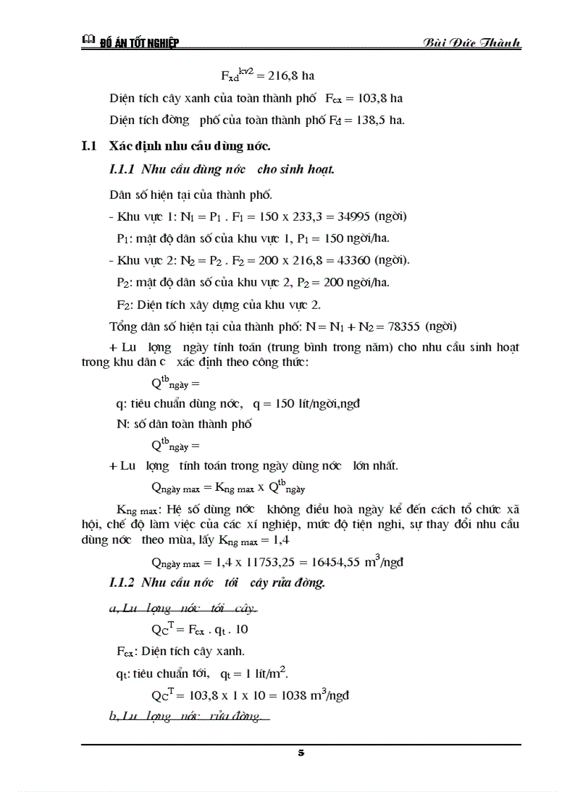 image for page Tính toán công trình thu trạm bơm cấp I