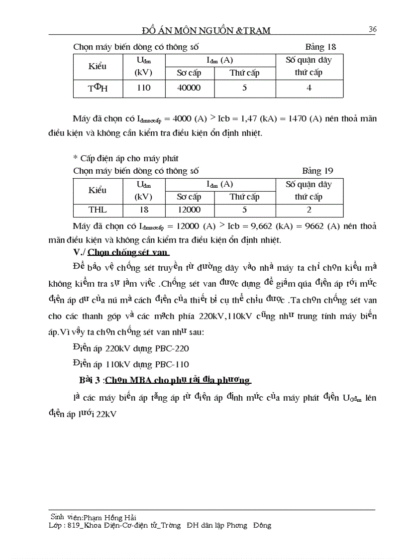 image for page Chọn sơ đồ nối dây và thiết bị tự dùng