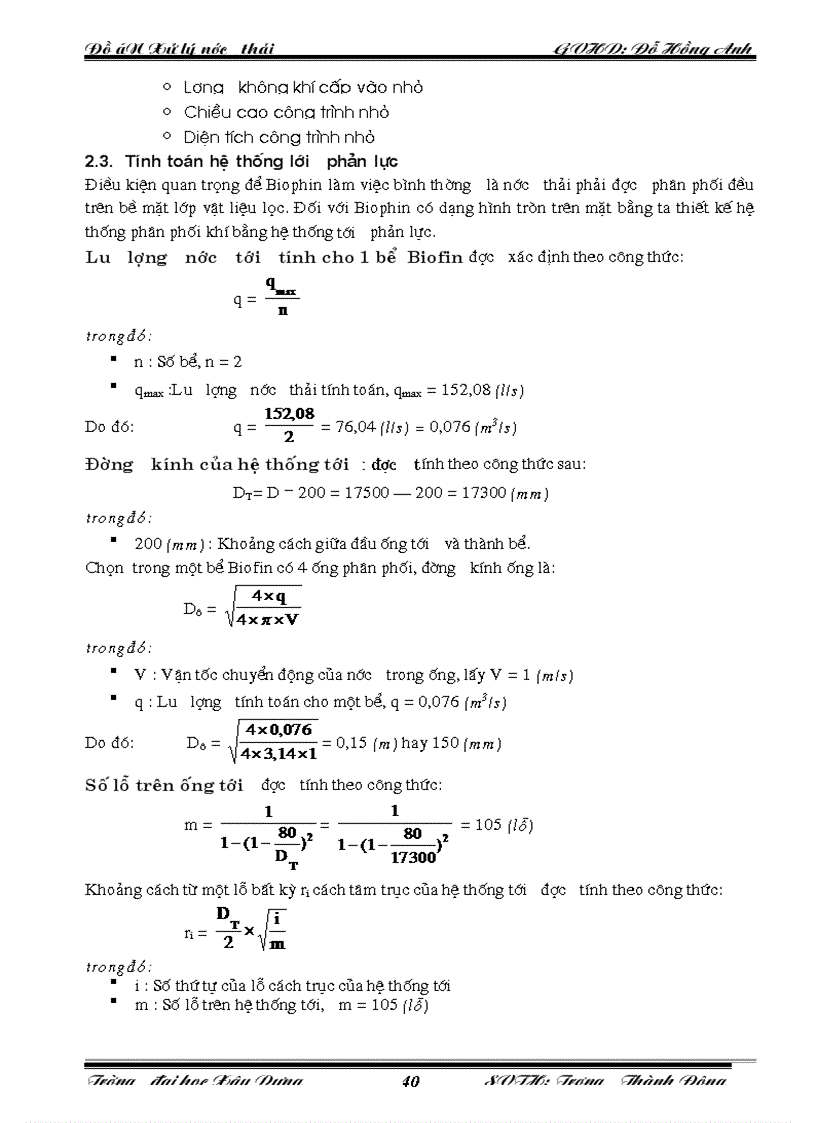 image for page Đồ án xử lý nước thải
