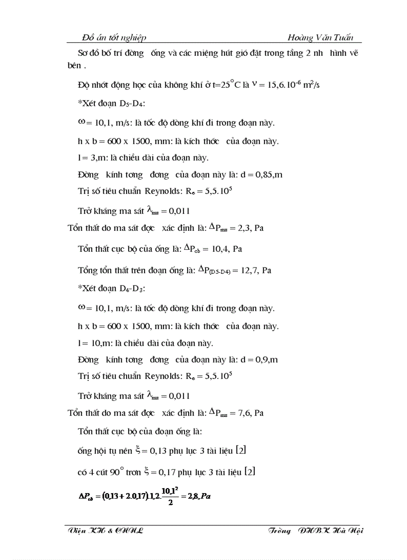 image for page Tính toán thiết kế hệ thống phân phối và vận chuyển không khí trong máy điều hòa