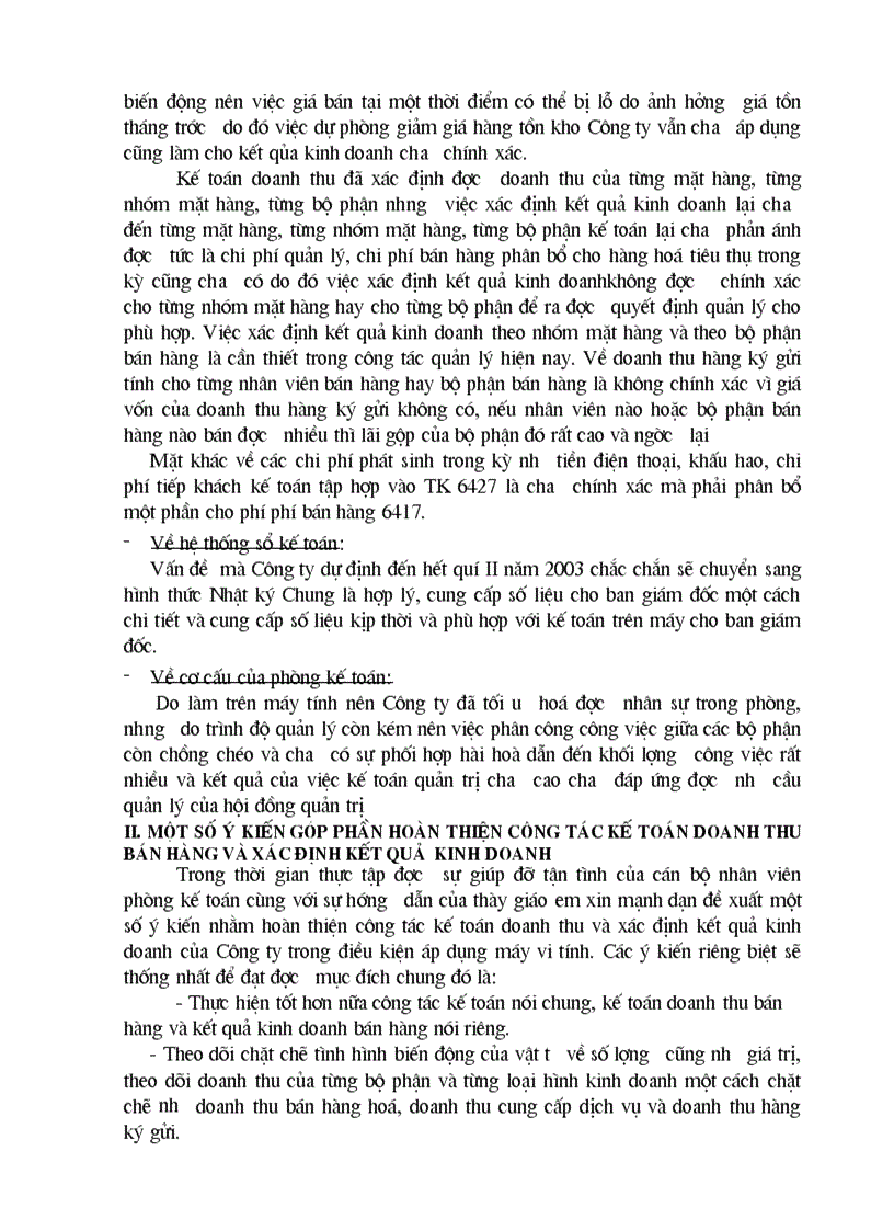 image for page Một số ý kiến nhằm góp phần hoàn thiện công tác kế toán bán hàng và xác định kết quả bán hàng