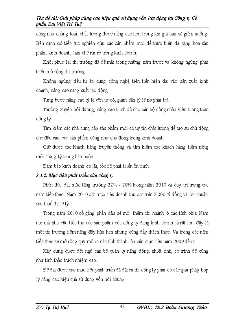 image for page Giải pháp nâng cao hiệu quả sử dụng vốn lưu động tại Công ty Cổ phần Đại Việt Trí Tuệ