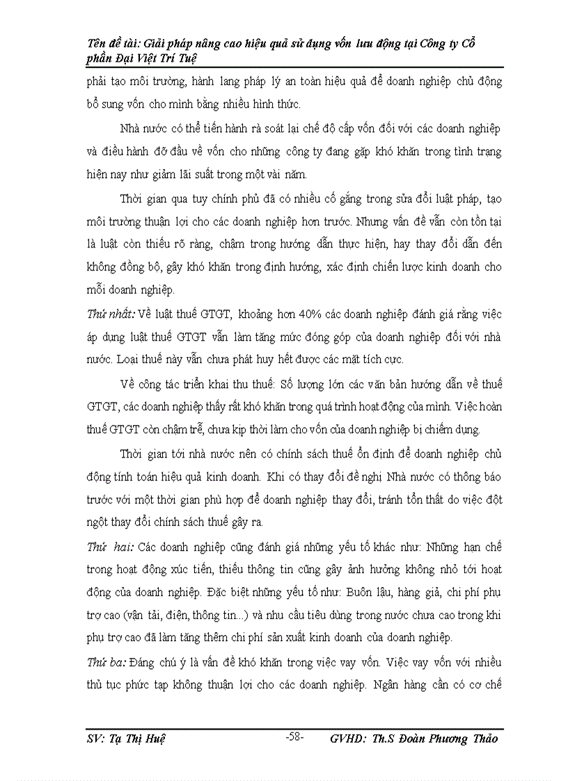 image for page Giải pháp nâng cao hiệu quả sử dụng vốn lưu động tại Công ty Cổ phần Đại Việt Trí Tuệ