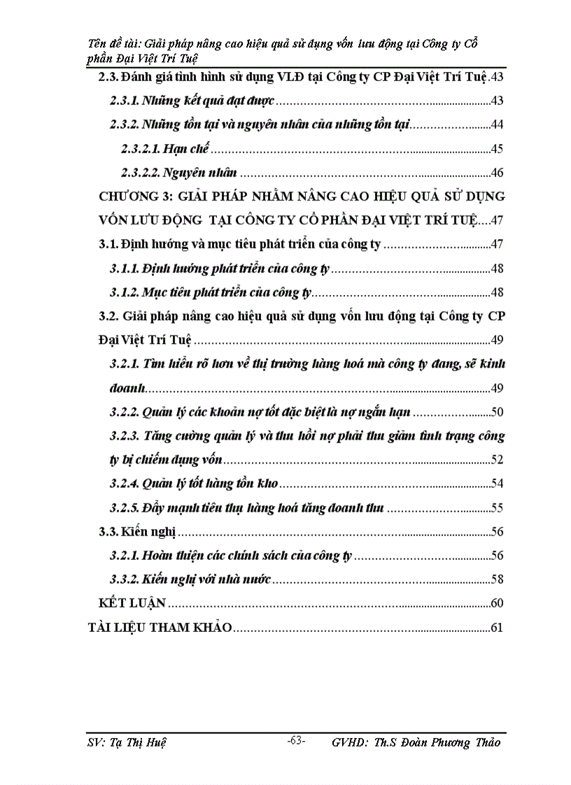 image for page Giải pháp nâng cao hiệu quả sử dụng vốn lưu động tại Công ty Cổ phần Đại Việt Trí Tuệ