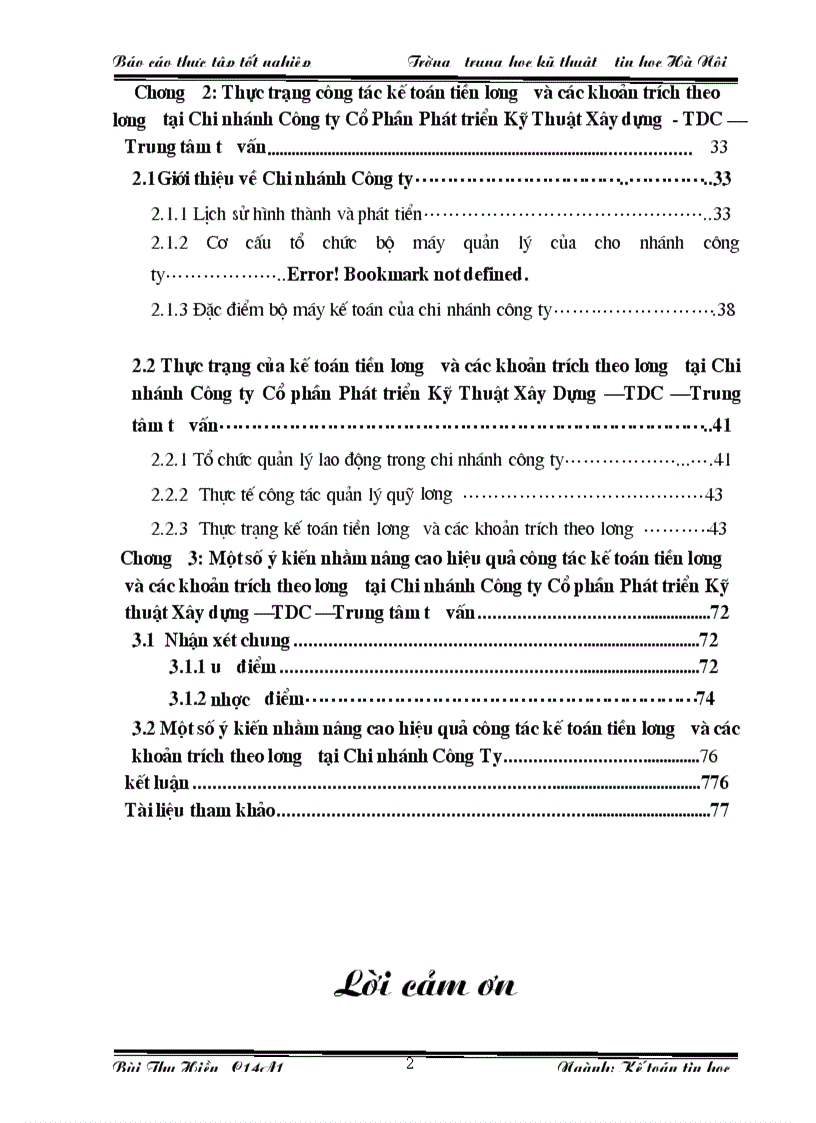 image for page Thực trạng của kế toán tiền lương và các khoản trích theo lương tại Chi nhánh Công ty Cổ phần Phát triển Kỹ Thuật Xây Dựng TDC Trung tâm tư vấn