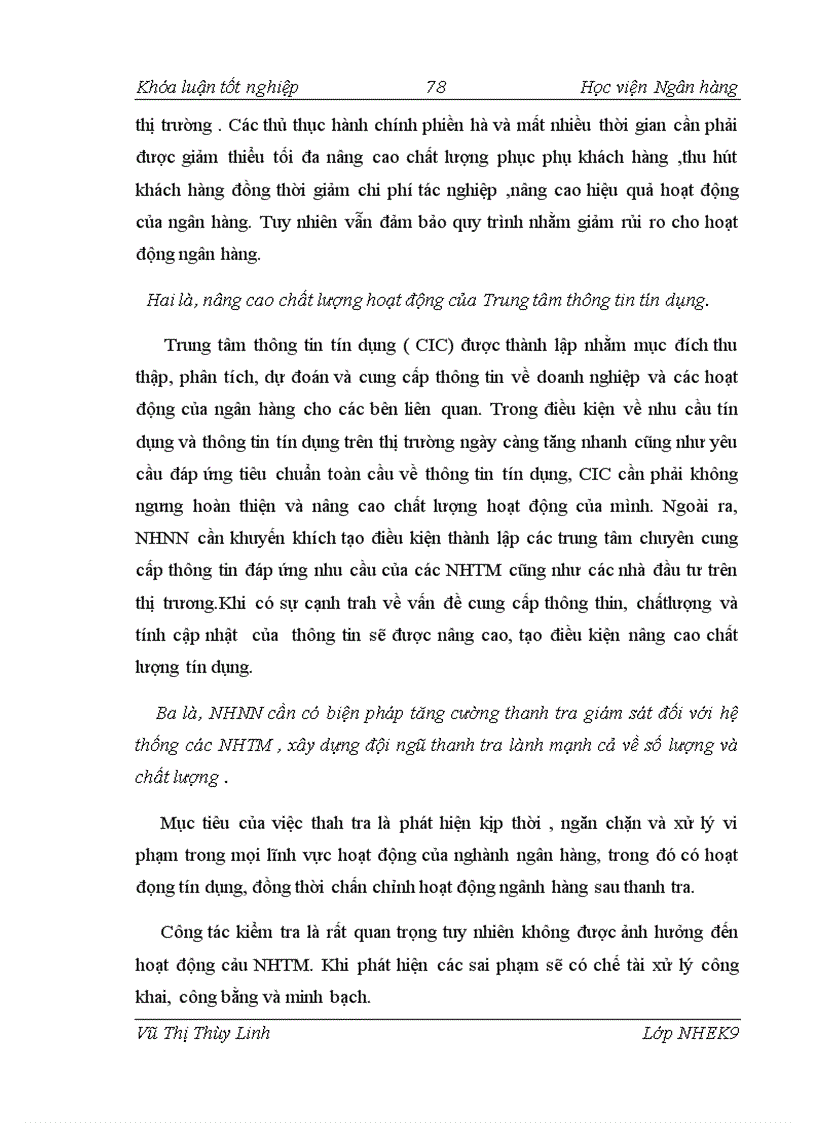 image for page Giải pháp nâng cao chất lượng tín dụng đối với các DNVVN tại chi nhánh TP Hà Nội NHTMCP Công Thương Việt Nam