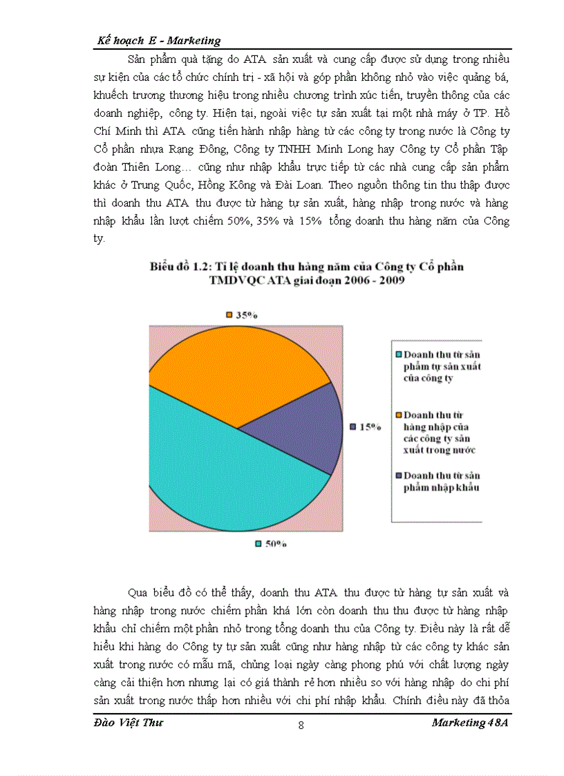 image for page Kế hoạch Internet Marketing E Marketing cho Công ty Cổ phần thương mại dịch vụ quảng cáo TMDVQC ATA tại khu vực miền Bắc từ 6 2010 đến 6 201