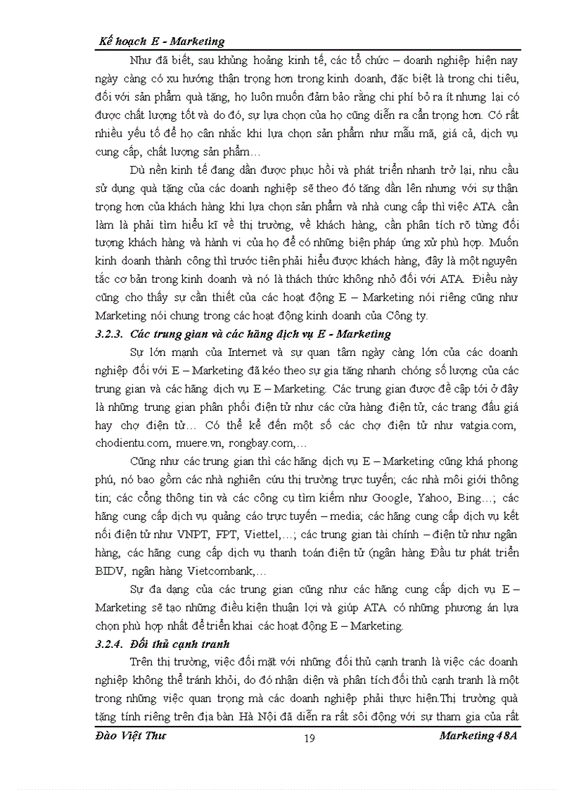 image for page Kế hoạch Internet Marketing E Marketing cho Công ty Cổ phần thương mại dịch vụ quảng cáo TMDVQC ATA tại khu vực miền Bắc từ 6 2010 đến 6 201