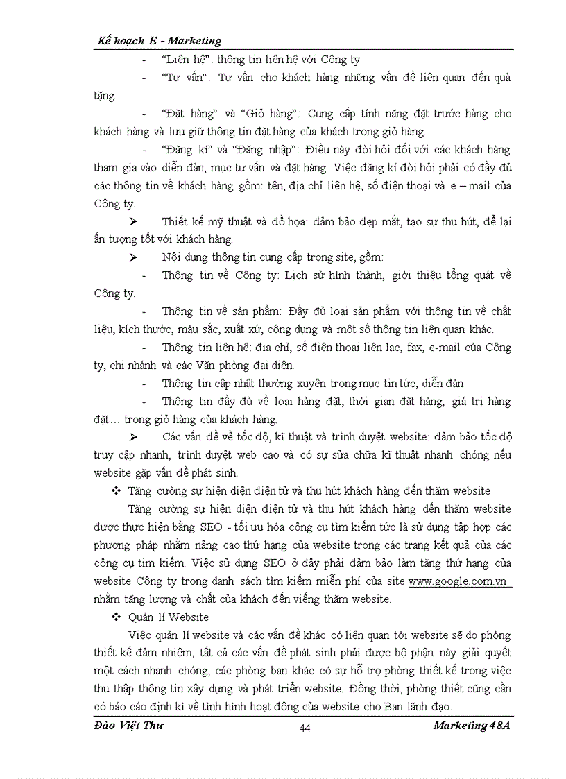 image for page Kế hoạch Internet Marketing E Marketing cho Công ty Cổ phần thương mại dịch vụ quảng cáo TMDVQC ATA tại khu vực miền Bắc từ 6 2010 đến 6 201