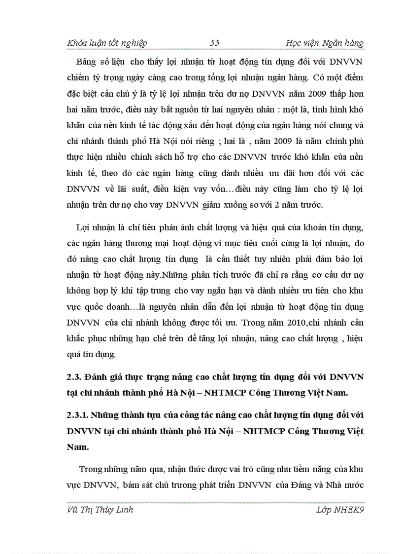 image for page Giải pháp nâng cao chất lượng tín dụng đối với các DNVVN tại chi nhánh TP Hà Nội NHTMCP Công Thương Việt Nam 1