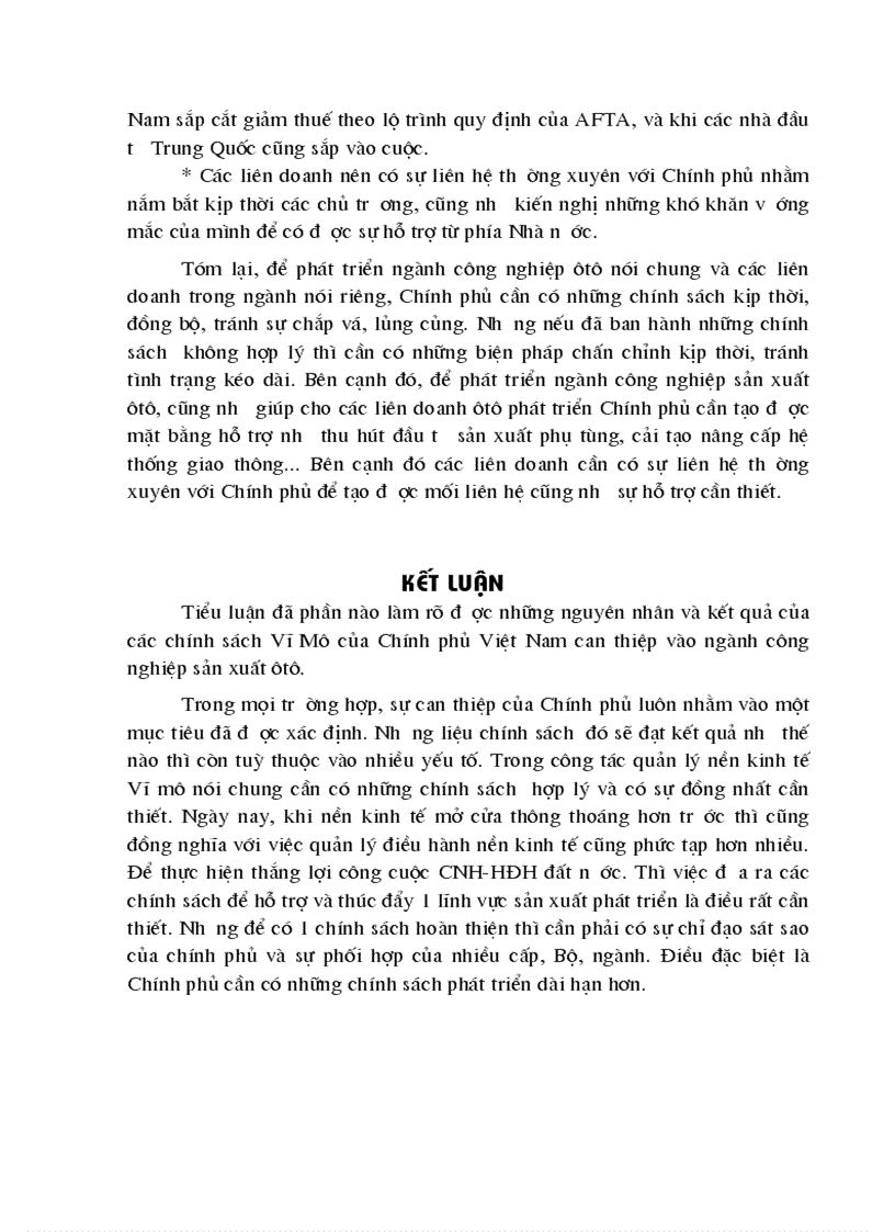 image for page Chính sách Vĩ mô của chính phủ Việt Nam can thiệp vào Ngành công nghiệp sản xuất ô tô