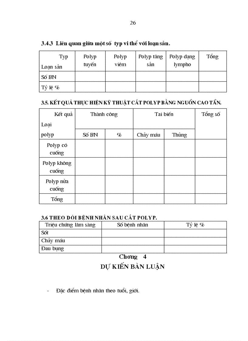 image for page Nhận xét hình ảnh nội soi mô bệnh học và kết quả cắt polyp đại trực tràng bằng nguồn cắt ENDOPLASMA 1