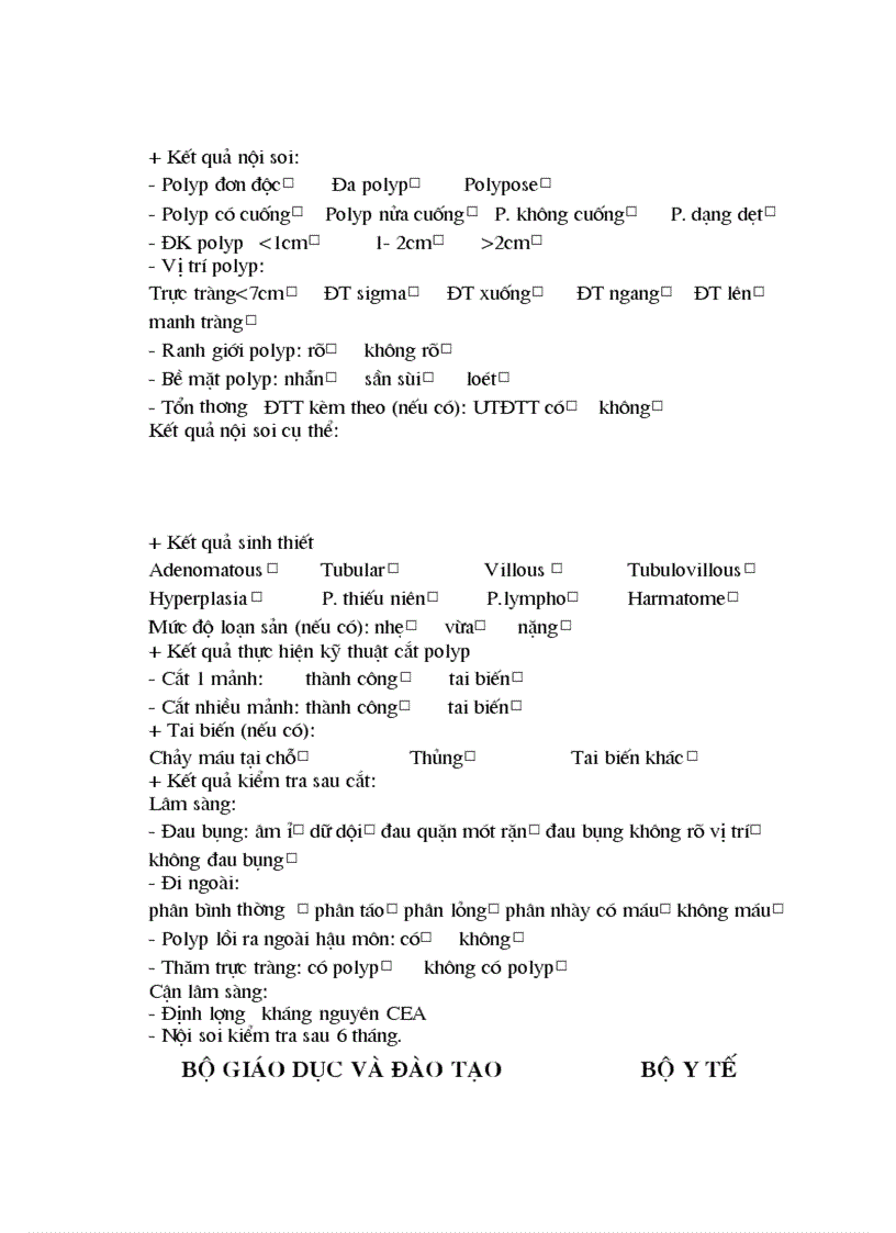 image for page Nhận xét hình ảnh nội soi mô bệnh học và kết quả cắt polyp đại trực tràng bằng nguồn cắt ENDOPLASMA 1