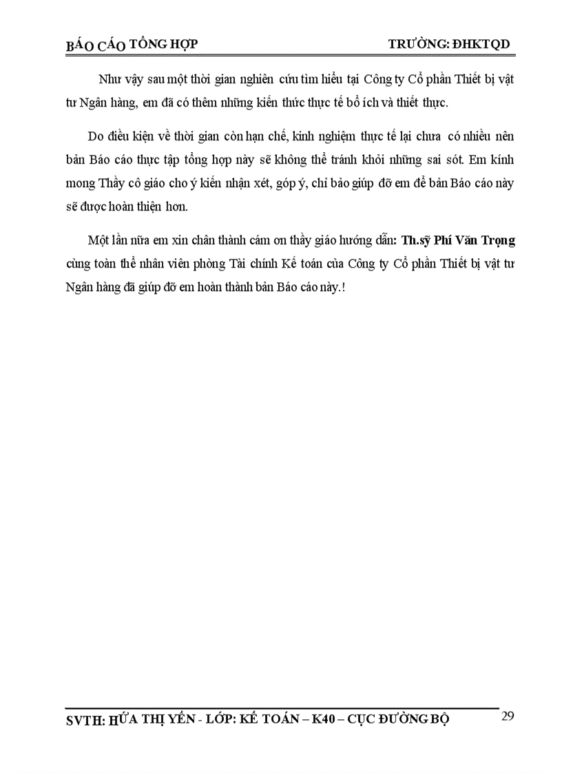 image for page Tổ chức bộ máy kế toán và hệ thống kế toán tại Công ty Cổ phần Thiết bị vật tư Ngân hàng 1