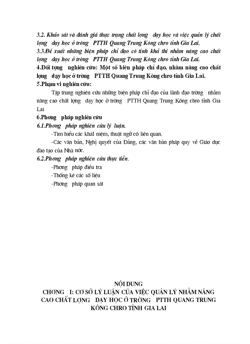 image for page Thực trạng của việc chỉ đạo quá trình dạy học ở trường PTTH Quang Trung Kông chso Gia Lai