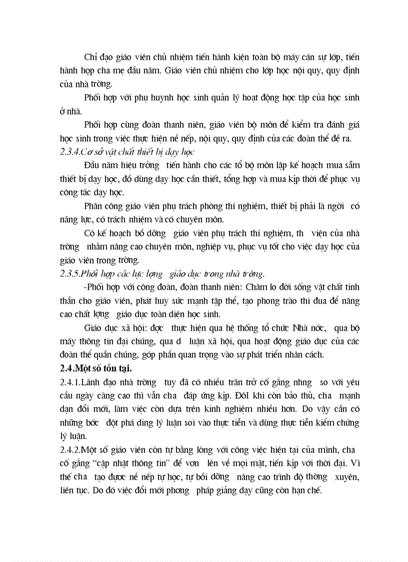 image for page Thực trạng của việc chỉ đạo quá trình dạy học ở trường PTTH Quang Trung Kông chso Gia Lai