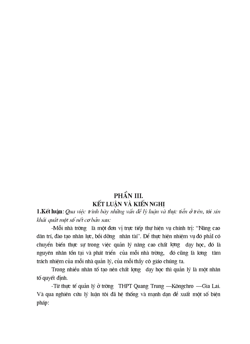 image for page Thực trạng của việc chỉ đạo quá trình dạy học ở trường PTTH Quang Trung Kông chso Gia Lai