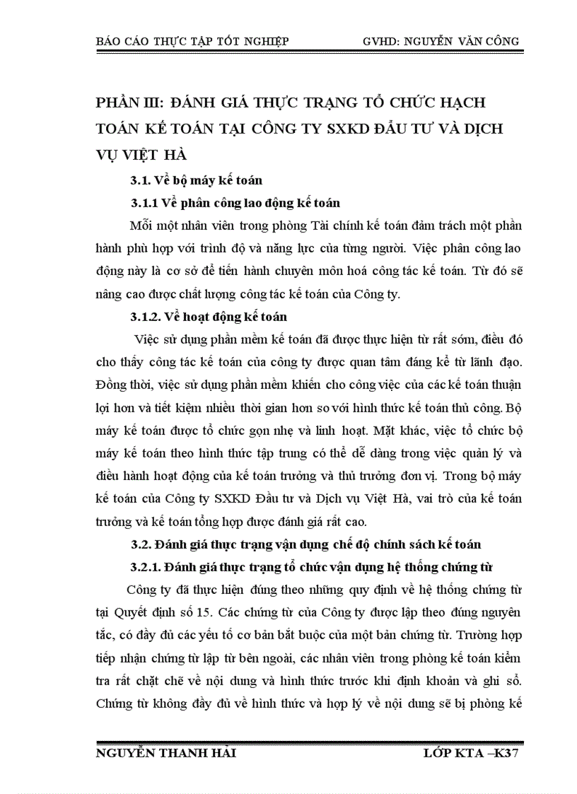 image for page Đánh giá thực trạng tổ chức hạch toán kế toán tại Công ty Sản xuất Kinh doanh Đầu tư và Dịch vụ Việt Hà