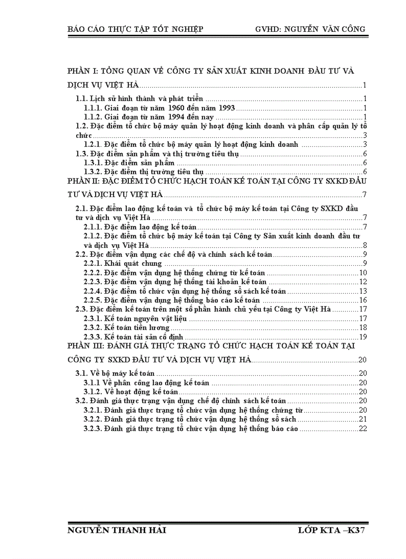 image for page Đánh giá thực trạng tổ chức hạch toán kế toán tại Công ty Sản xuất Kinh doanh Đầu tư và Dịch vụ Việt Hà