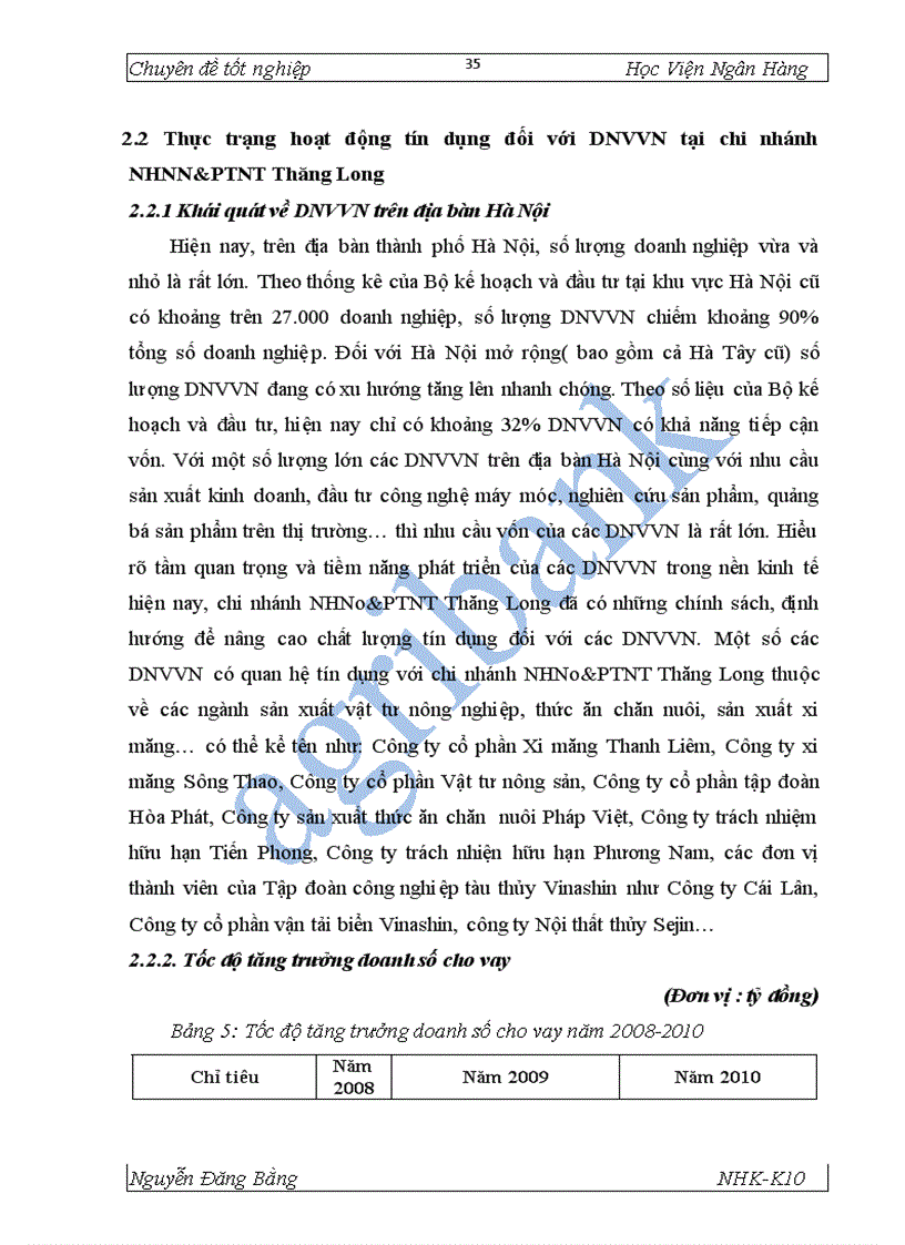 image for page Giải pháp mở rộng tín dụng đối với DNVVN tại NHNo PTNT Thăng Long 1