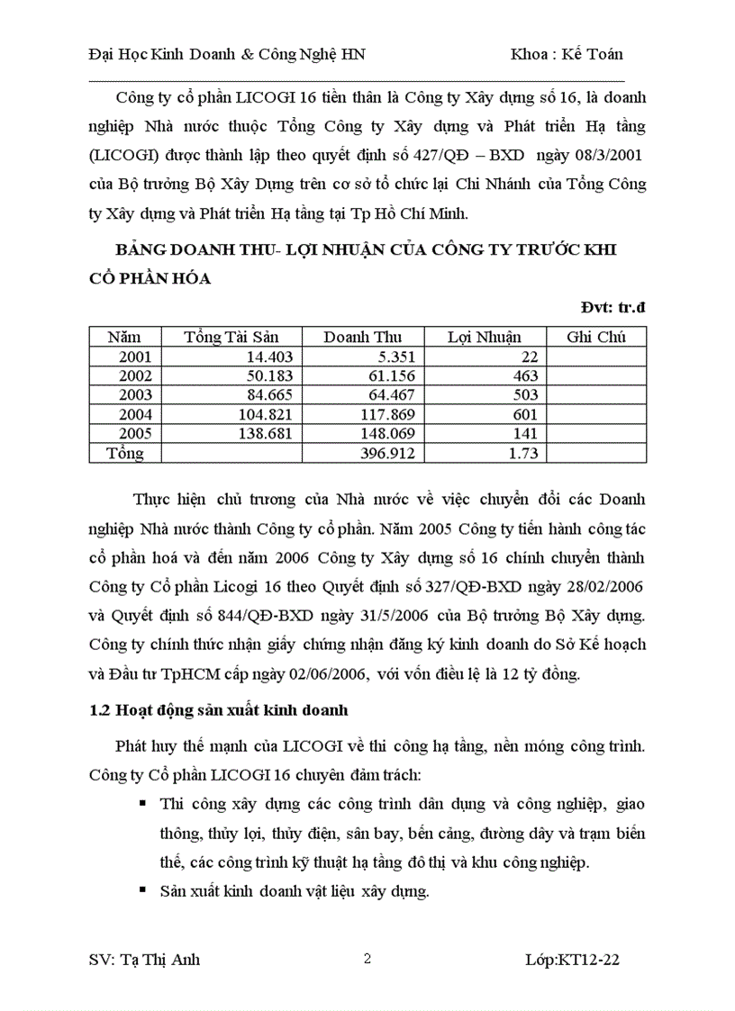 image for page Tình hình tổ chức bộ máy kế toán và công tác kế toán tại LICOGI 16 1