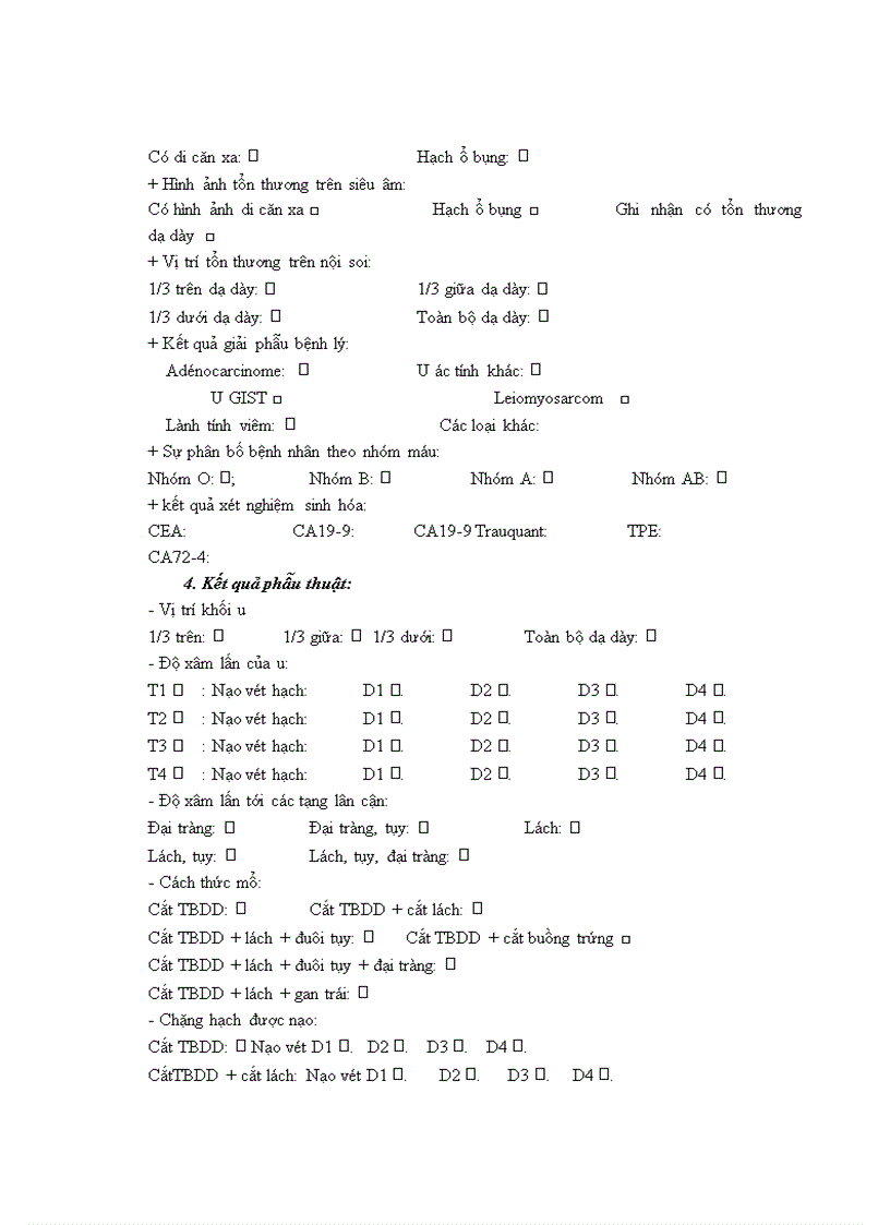 image for page Nghiên cứu triệu chứng lâm sàng cận lâm sàng ở bệnh nhân cắt toàn bộ dạ dày do ung thư tại bệnh viện Việt Đức từ năm 2006 tới 201