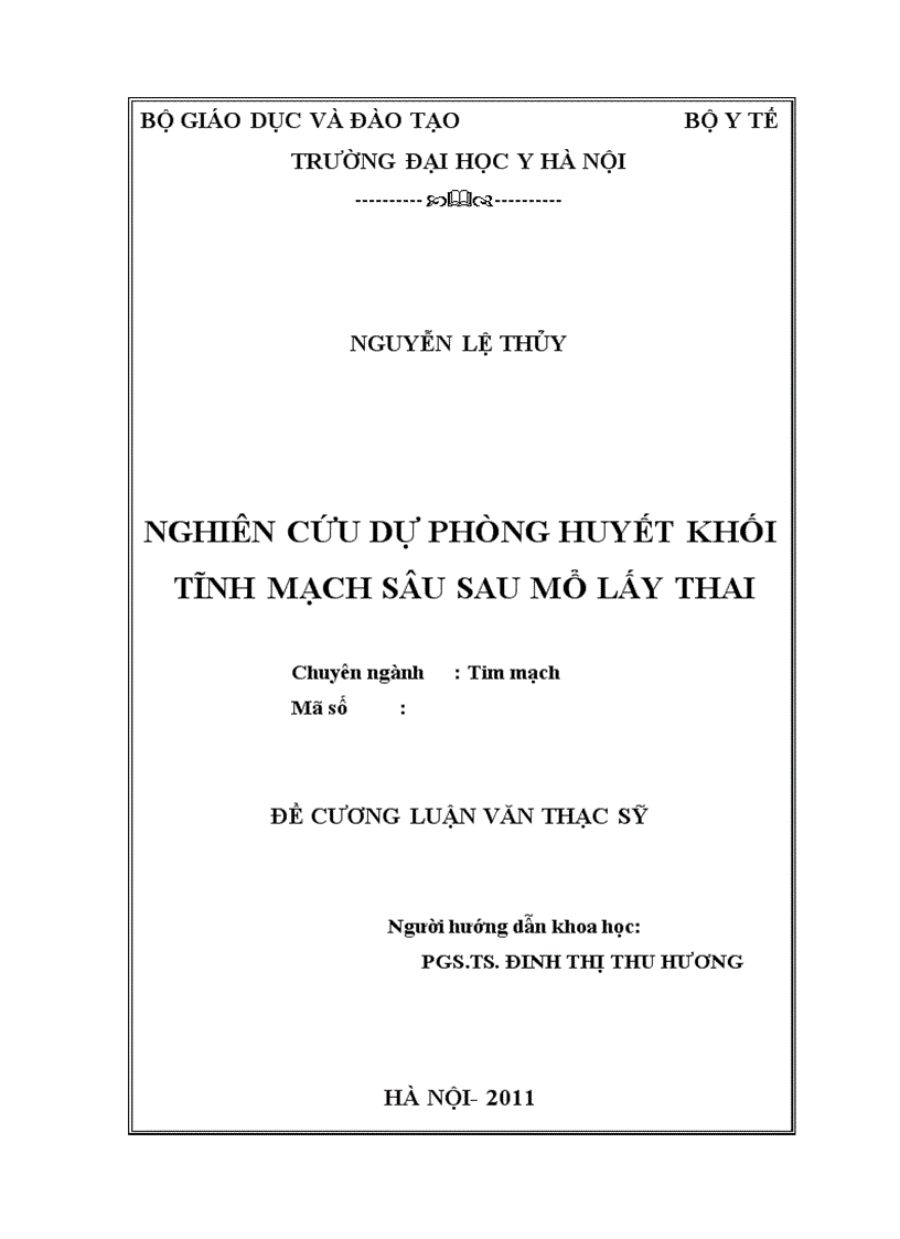 image for page Nghiên cứu dự phòng huyết khối tĩnh mạch sâu sau mổ lấy thai