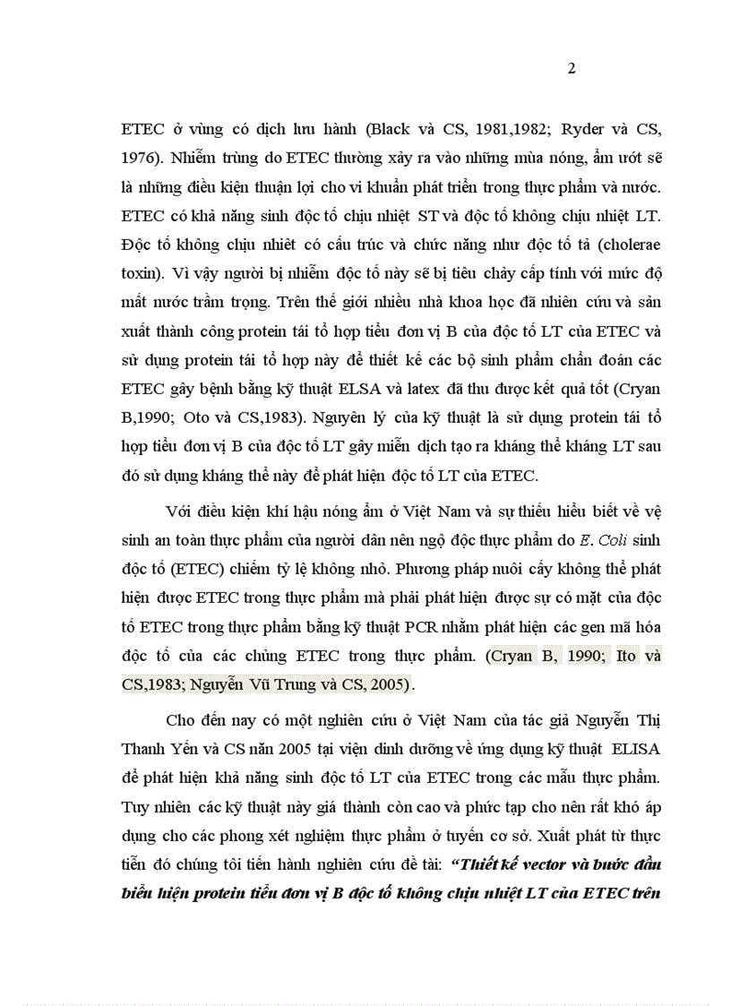 image for page Thiết kế vector và bước đầu biểu hiện protein tiểu đơn vị B độc tố không chịu nhiệt LT của ETEC trên vi khuẩn E coli