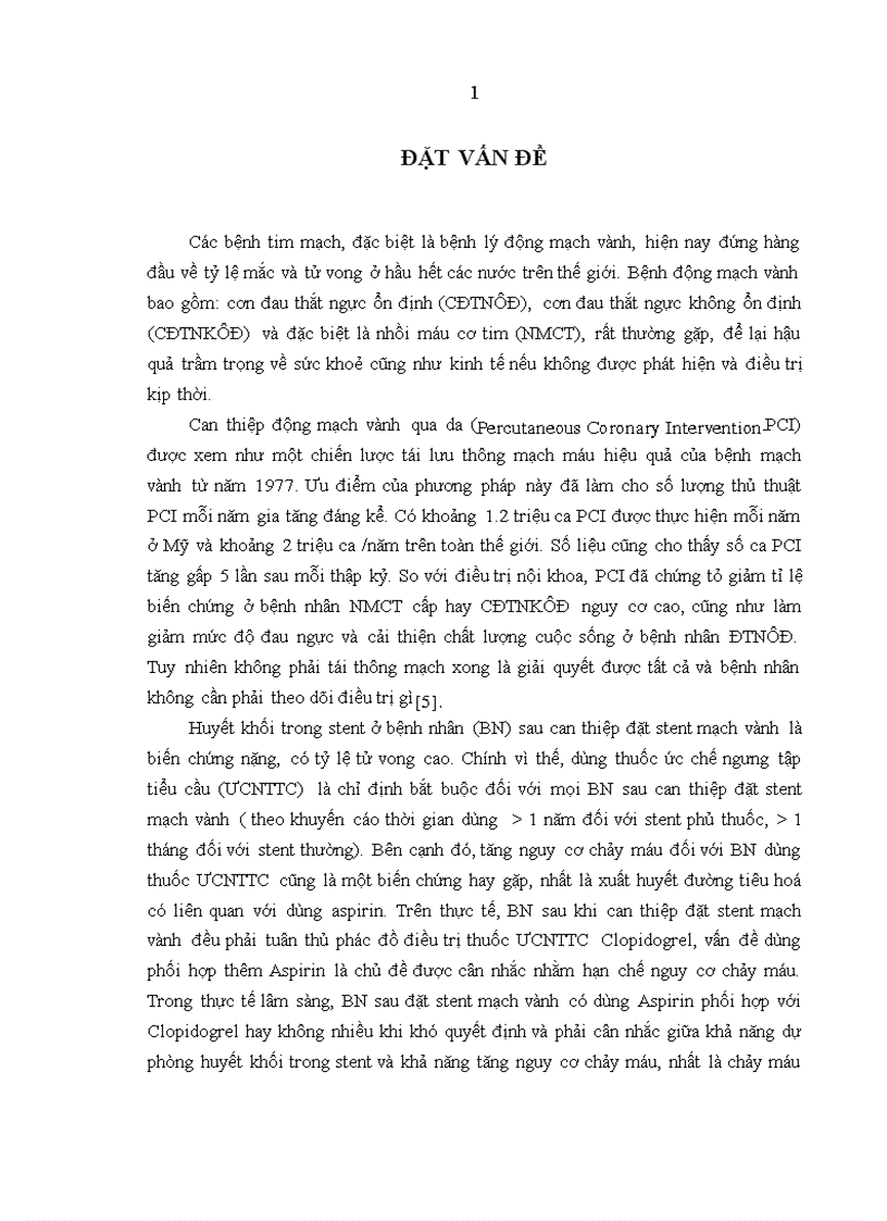 image for page Nghiên cứu độ ngưng tập tiểu cầu ở bệnh nhân trước và sau can thiệp đặt stent động mạch vành