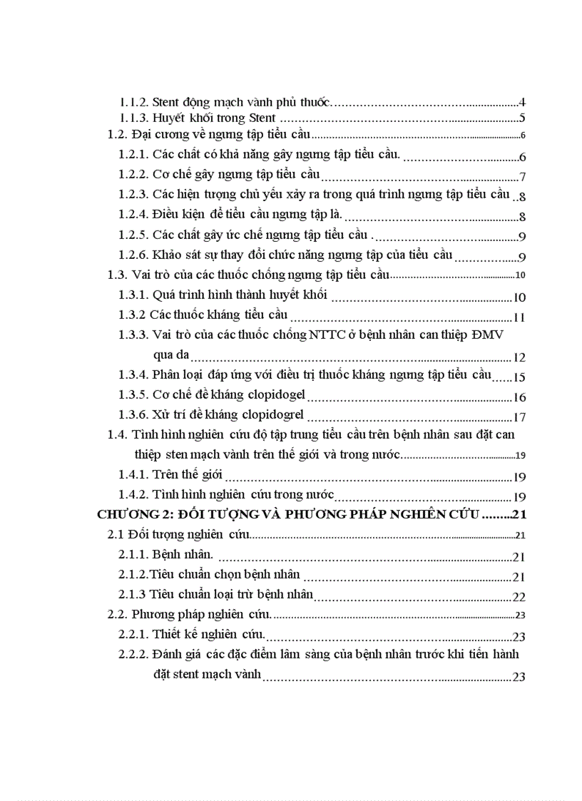 image for page Nghiên cứu độ ngưng tập tiểu cầu ở bệnh nhân trước và sau can thiệp đặt stent động mạch vành