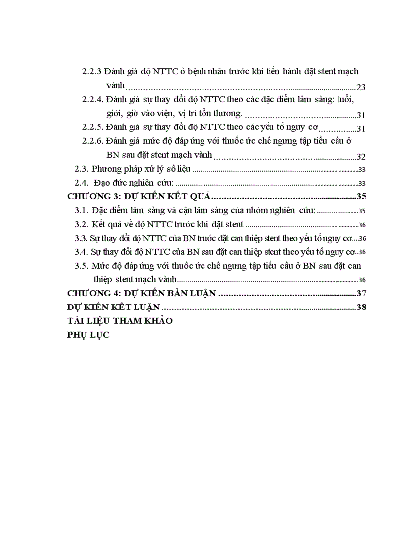 image for page Nghiên cứu độ ngưng tập tiểu cầu ở bệnh nhân trước và sau can thiệp đặt stent động mạch vành