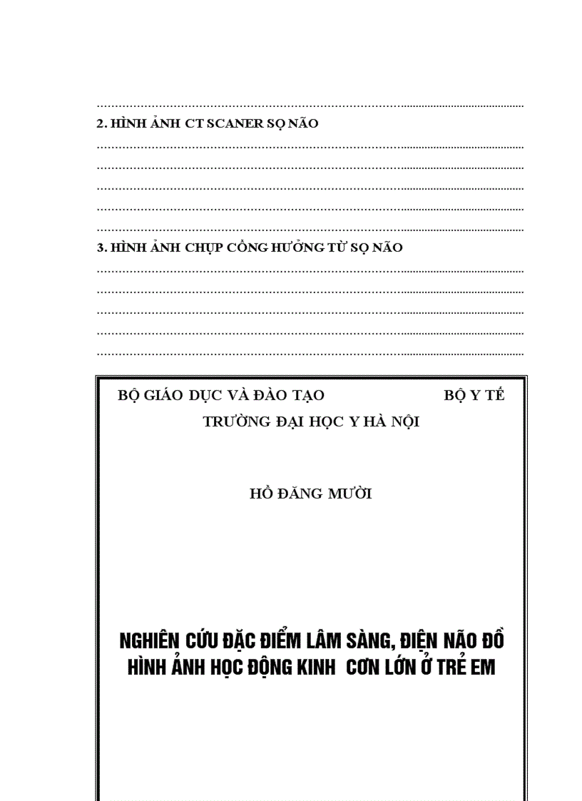 image for page Nghiên cứu đặc điểm lâm sàng điện não đồ hình ảnh học động kinh cơn lớn ở trẻ em