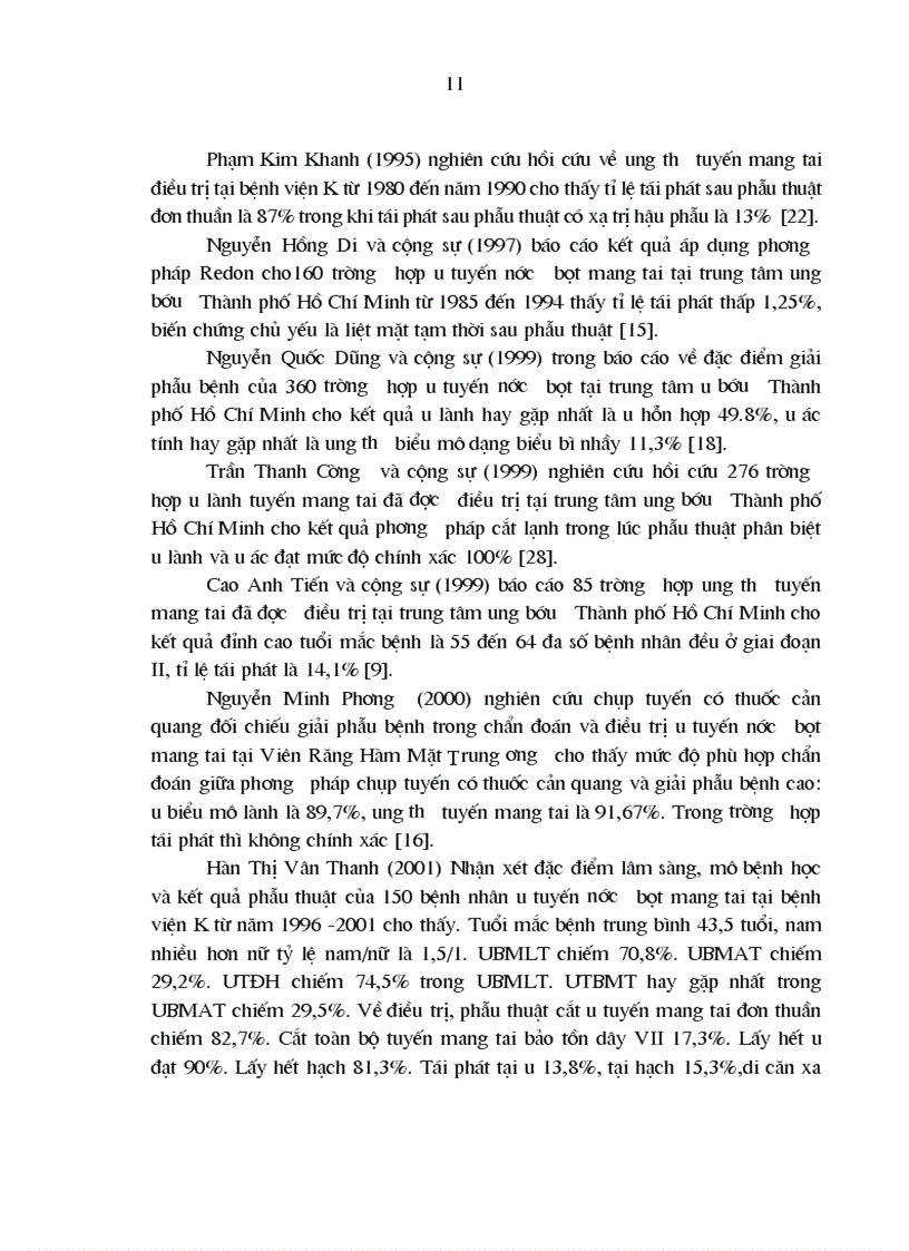 image for page Nhận xét đặc điểm lâm sàng cận lâm sàng và kết quả điều trị của ung thư tuyến mang tai tại bệnh viên k từ năm 2005 đến 2009