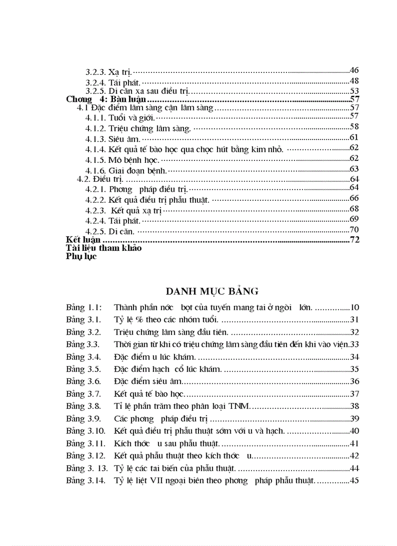 image for page Nhận xét đặc điểm lâm sàng cận lâm sàng và kết quả điều trị của ung thư tuyến mang tai tại bệnh viên k từ năm 2005 đến 2009