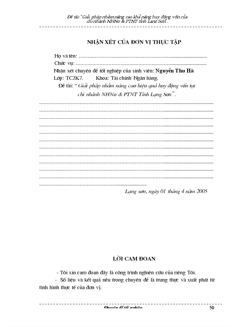 image for page Giải pháp tăng cường huy động vốn của Ngân hàng nông nghiệp PTNT Lạng Sơn