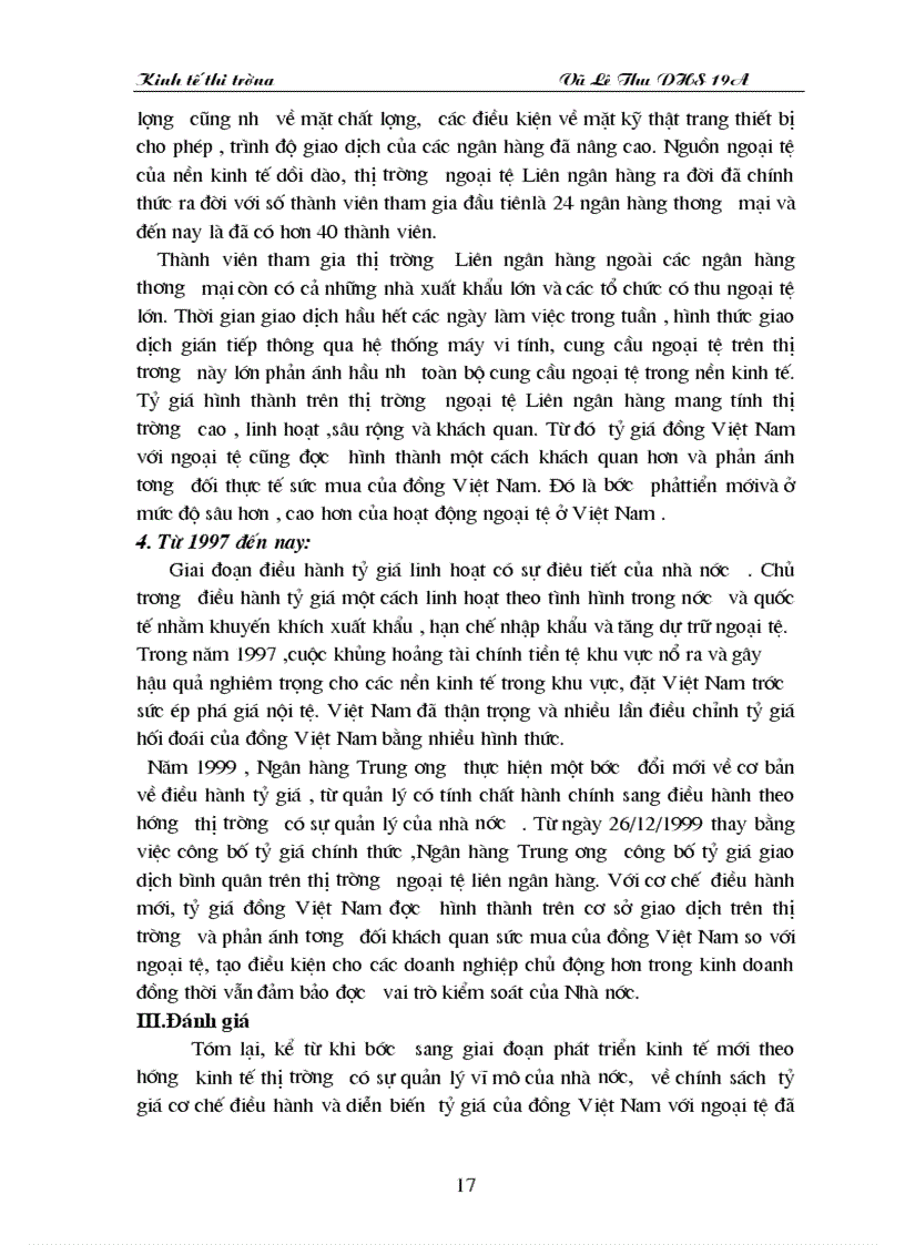 image for page Chính sách tỷ giá hối đoái và những điều kiện tự do hoá tỷ giá ở Việt nam